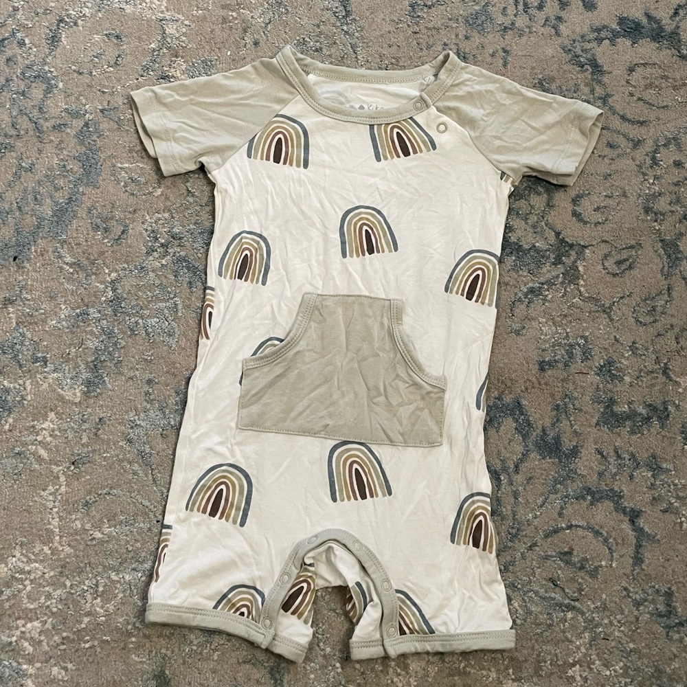 Kyte Baby Bamboo Rayon Short Sleeve Short All One Piece Romper Pajamas